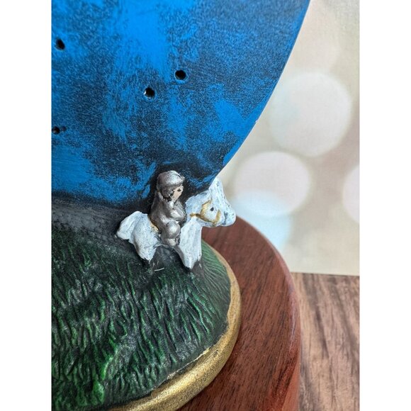 🍼 Vintage Blue Humpty Dumpty Nursery Lamp – Hand-Painted Ceramic 🍼 - Picture 11 of 16